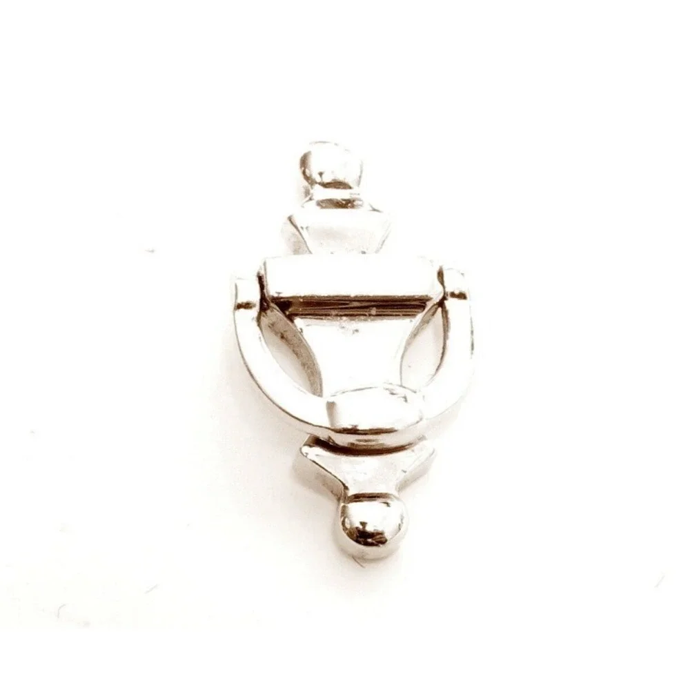 Vtg Door Knocker Silver‎ Tone Tie Tac Pin